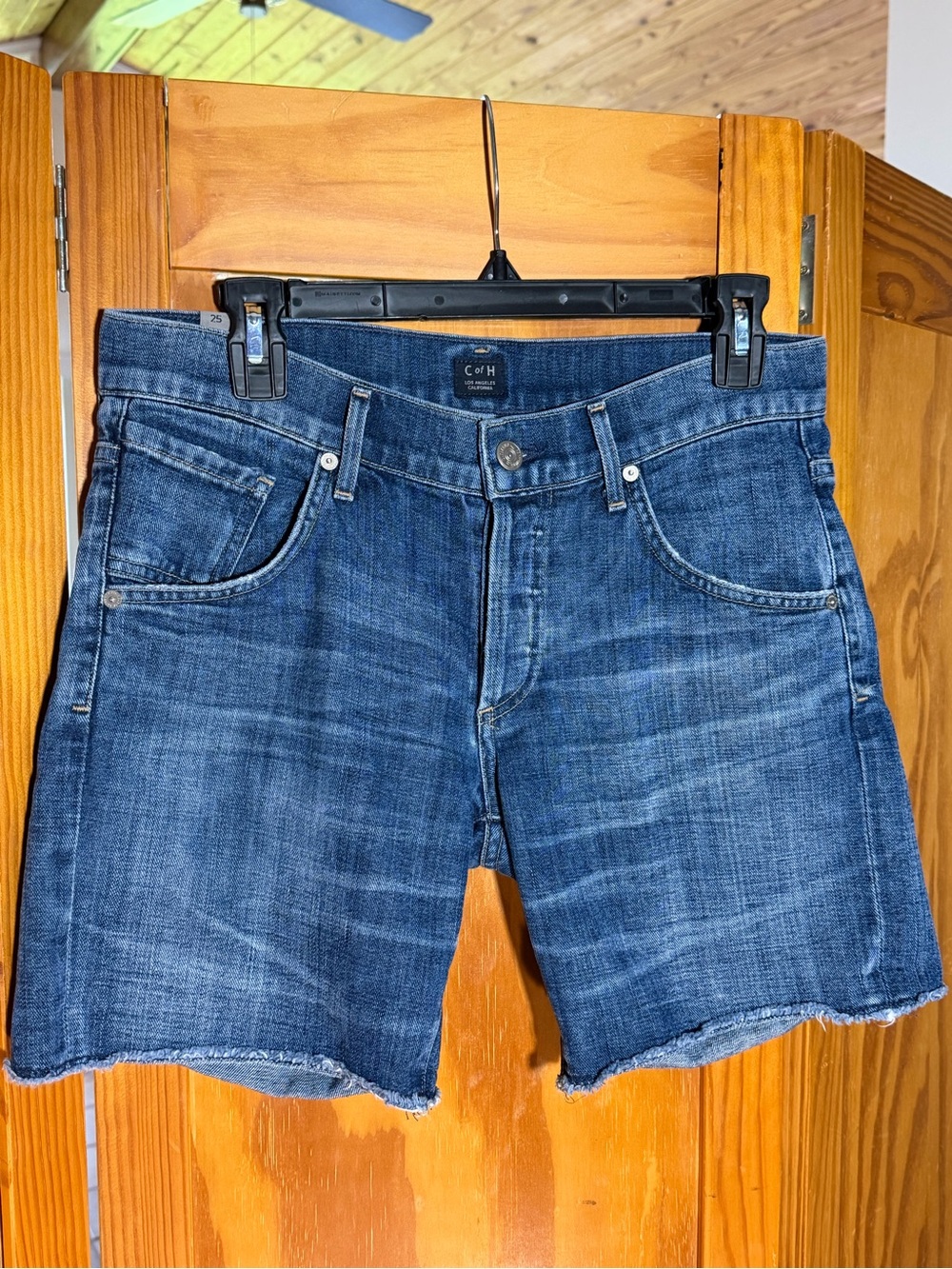 Citizens of Humanity Women’s Dark Blue Denim Button Front Shorts| Sz 25